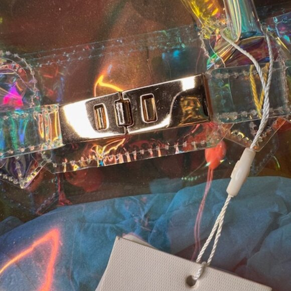 MMS Design Studio Iridescent Clear Holographic Bag Stadium Security Approved - Picture 9 of 9